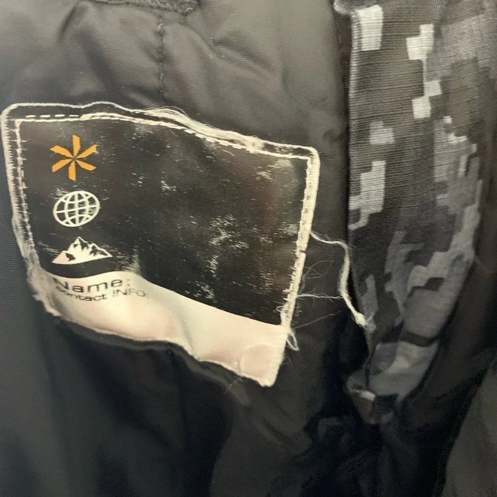 Cherokee digital camo print gray snow pant kids xs winter sports outerwear